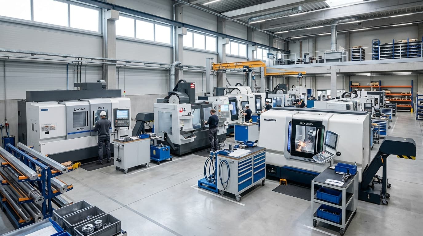 Roller Screw Actuators CNC machining and assembly workshop