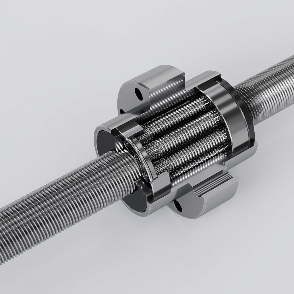 Servo electric cylinder actuator with roller screw drive core